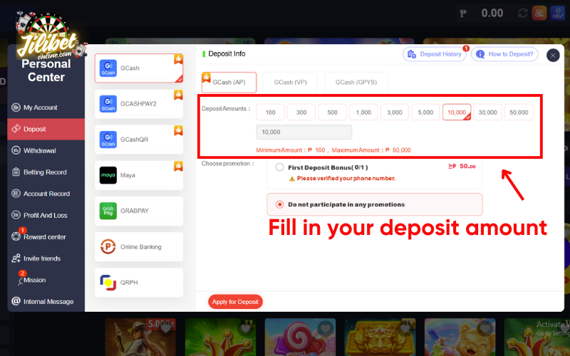 fill-in-your-deposit-amount