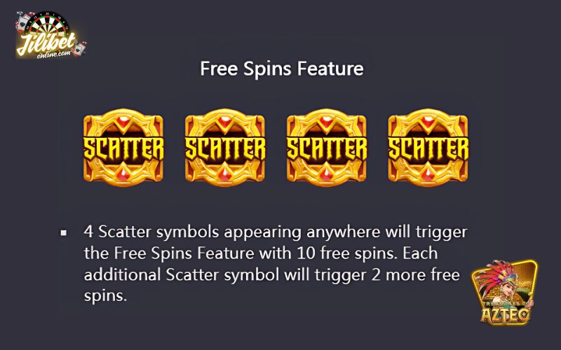 4 Scatter symbols to unlock 10 free spins