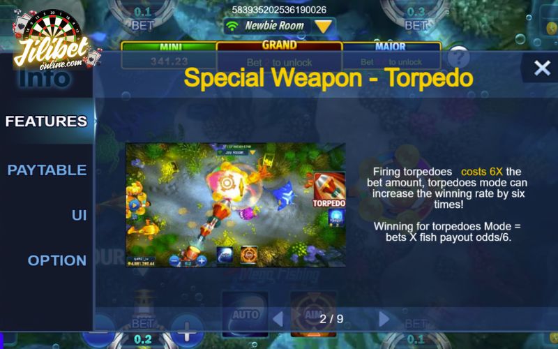 Powerful torpedo shots with 6X winning boost