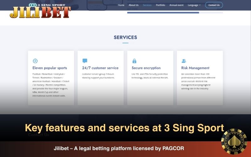 3 Sing Sport at Jilibet: In-Depth Sportsbook Features & Market Guide 3 The platform covers 11 popular sports